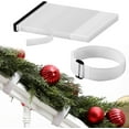 thumbnail image 1 of 50 Pcs 12inch Christmas Garland Ties Decorative Reusable and Flexible Banister Ties for Garland Wreath Christmas Light Banisters Home Stairways Railings Decoration(White), 1 of 9