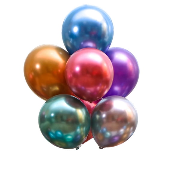 50 Pcs 12inch Chrome Shiny Metallic Latex Balloons for Christmas Ceremony Party