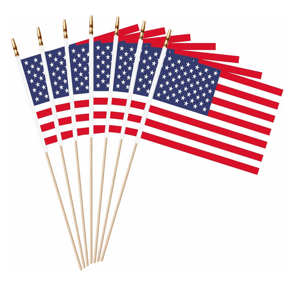 50 Pcs 12x18 In American Flags for Outside, 4th of July Grounded Decorations Outdoor Weatherproof 250 Anniversary Flag for Memorial Day Patriotic Decor Fourth of July Accessories (50Pcs)