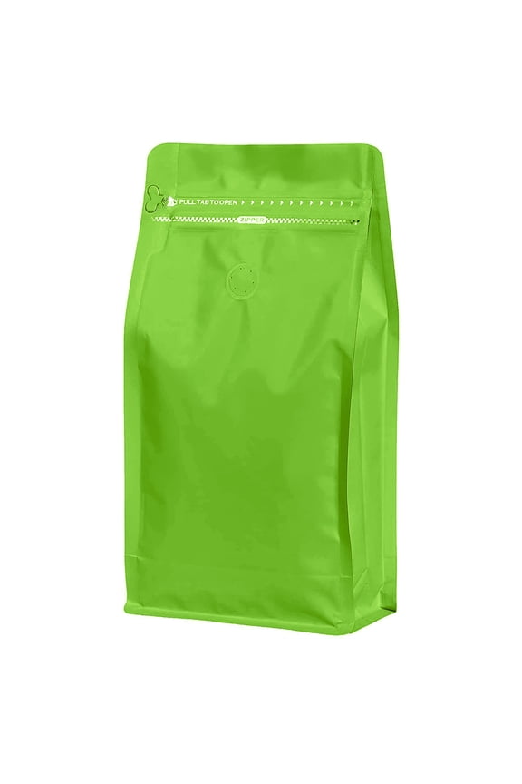 50 Pcs 16 OZ Coffee Bags with Valve, High Barrier Aluminumed Foil Flat Bottom Coffee Beans Storage Bags,16 OZ, 5 1/2"W x 10 1/2"H x 3"D