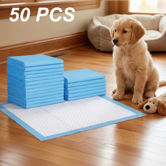 50 Pcs 18x24 Inch Puppy Pads, Potty Training Pee Pads, Super Absorbent Leakproof Pad with Quick Dry Core, Floor Protection Pad