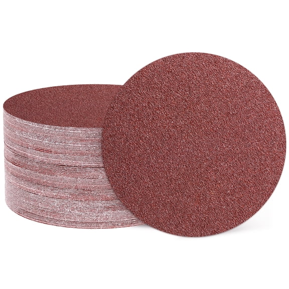 50 Pcs 2 Inch Sanding Disc 36 Grit Hook and Loop Sandpaper Random Orbital Sander Pads for Woodworking Automotive Metal Polishing, Red