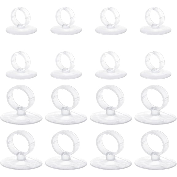 50 Pcs 2 Styles Plastic Aquarium Suction Cup Sucker Fish Accessories Clear 25pcs/style for DIY