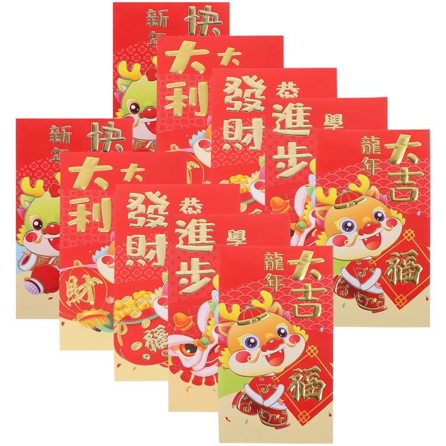 50 Pcs 2024 Red Packet The Gift Money Bag Luck Chinese Lucky Envelopes
