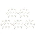 50 Pcs 20mm Diameter White PVC Water Supply Pipe Clips Fittings