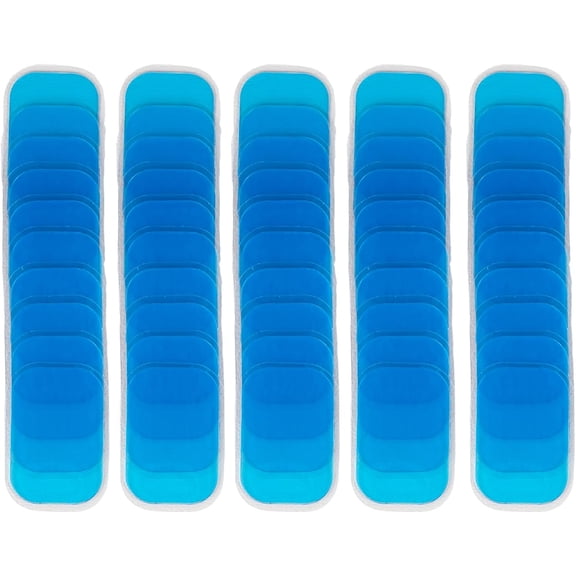 50 Pcs/25 Packs Gel Pads for Muscle EMS Abdominal Belt Muscle Trainer Accessory for ABS Stimulator Training Replacement Gel Sheet Pads for Ab Workout Toning Belt (Blue)