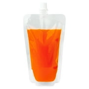 50 Pcs 3.25 OZ Reusable Clear Spout Stand Up Pouch, Clear Drink Bags, 8.2 mm Spout, BPA Free