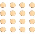 thumbnail image 1 of 50 Pcs 304 Stainless Steel Flat Round Blank Stamping Tag Pendants Charms for Bracelet Necklace Jewelry DIY Crafts Making Gloden, 1 of 9