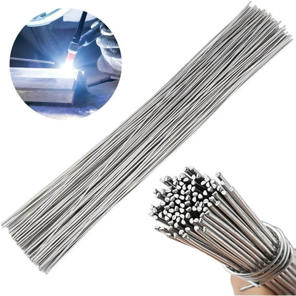 50 Pcs 420(788) Aluminum Welding Rods,13 x 1/16 Inch Low Temperature Easy Melt Welding Wires,Universal Welding Flux-cored Rods,Aluminum Brazing Rods for Metal Stainless Steel Copper