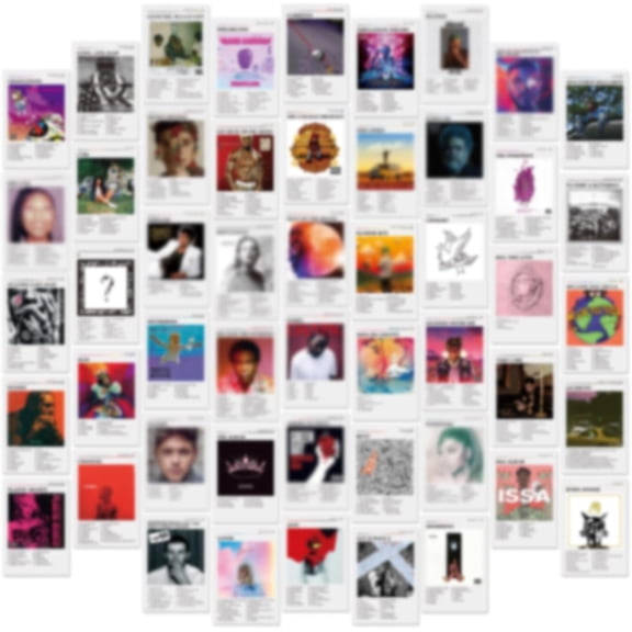 50 Pcs 4x6 Inch Posters Prints Wall Collage Kit for Room Decor - Album Cover, Music, Rapper, Band, Wall Poster for Bedroom for Teens, Gifts