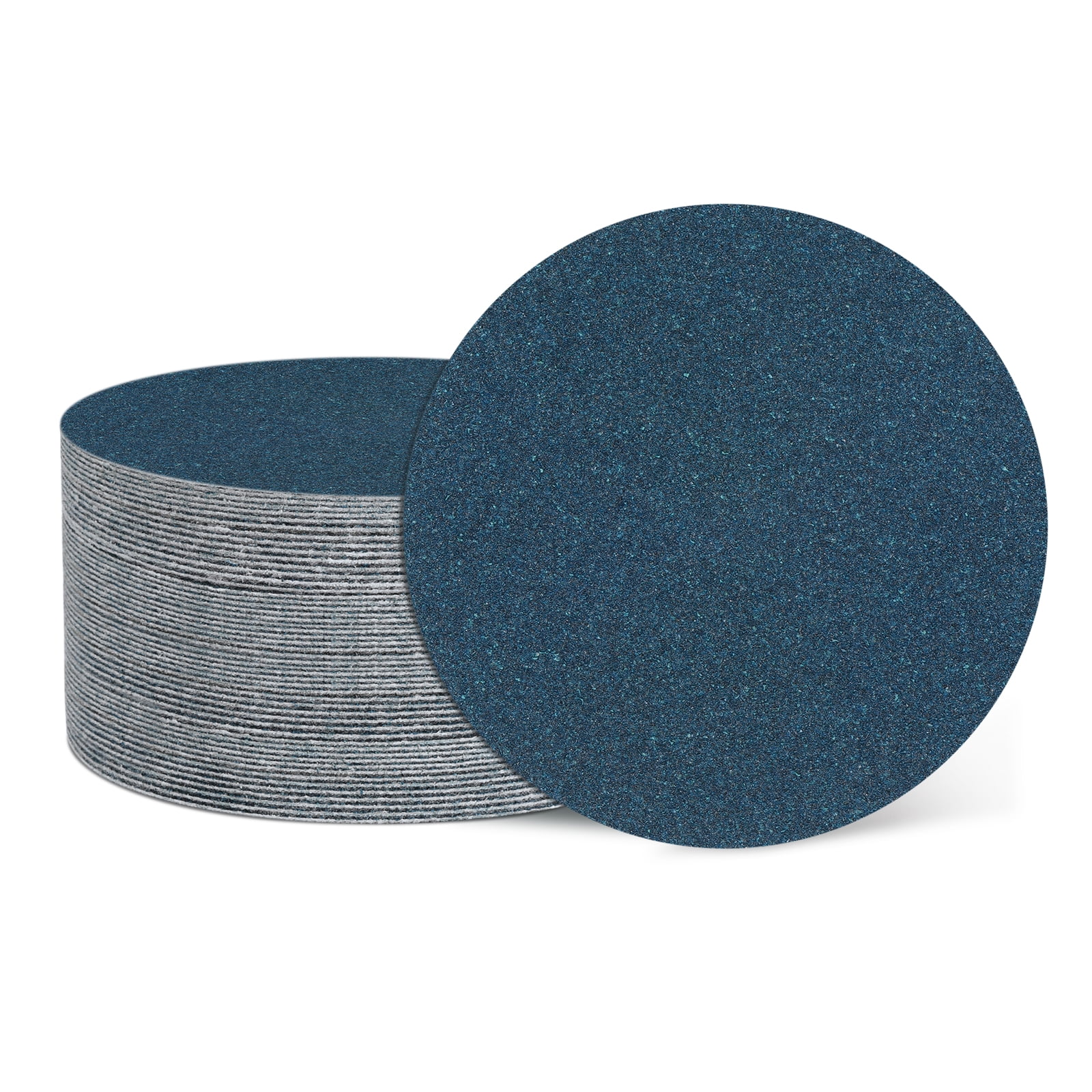 50 Pcs 5 Inch Sanding Disc 60 Grit Hook and Loop Sandpaper Random Orbital Sander Pads for Woodworking, Metal, Stone Grinding and Polishing, Blue