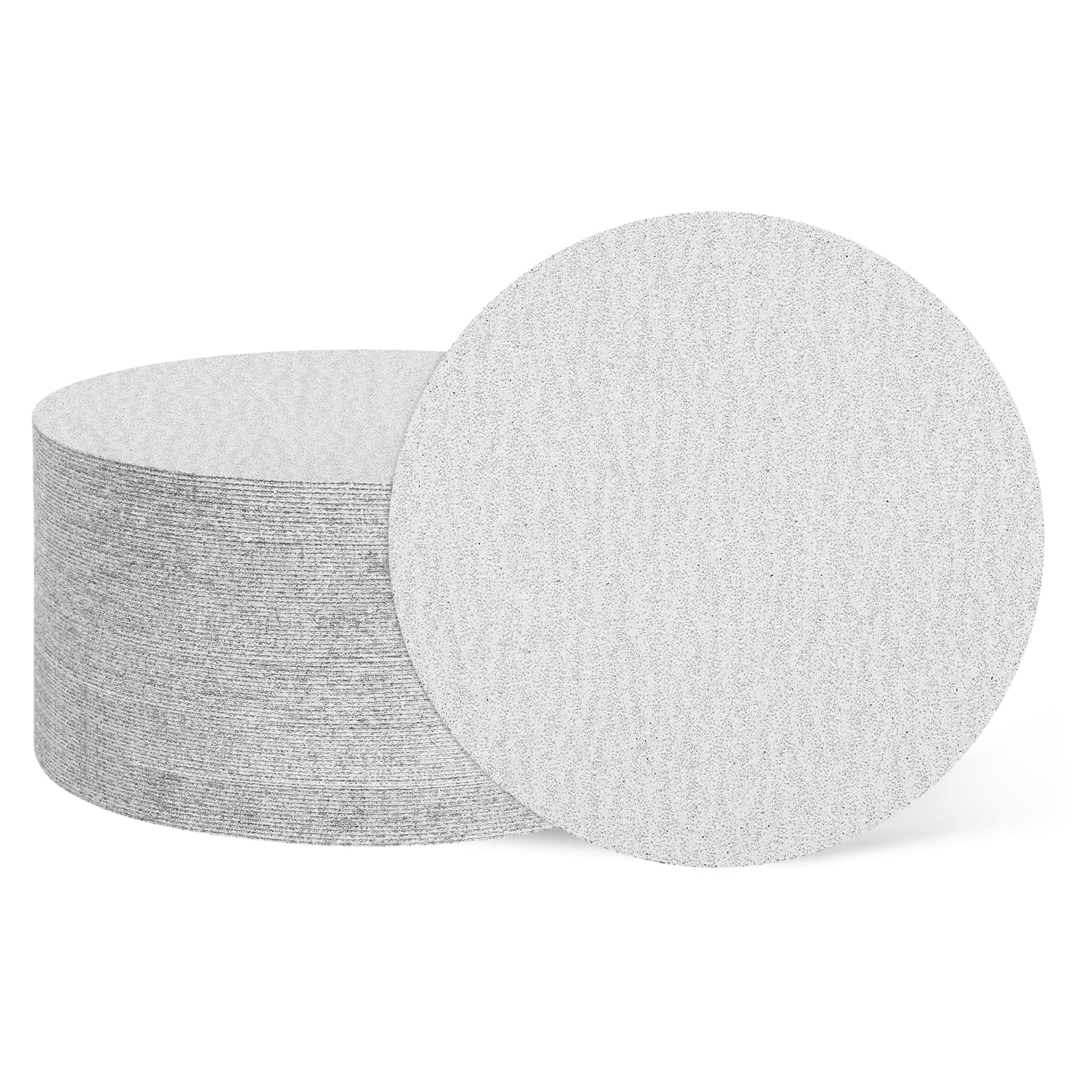 50 Pcs 5 Inch Sanding Disc 80 Grit Hook and Loop Sandpaper Random Orbital Sander Pads for Woodworking Automotive Metal Polishing, White