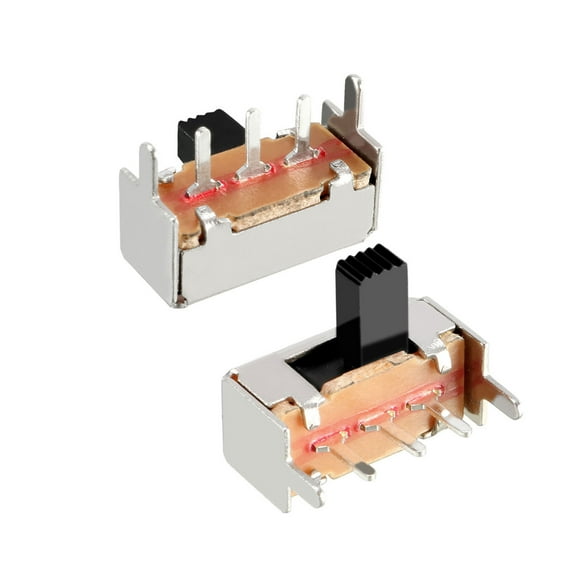 50 Pcs 5mm Horizontal Slide Switch SPDT 1P2T 3 Pins Panel Latching