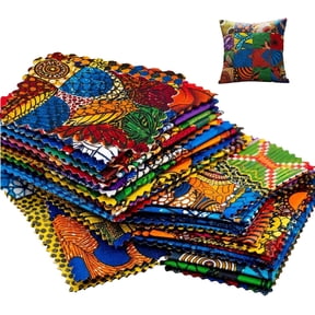 50 Pcs 5x5 African Wax Ankara Fabric Squares, Precut Quilting Bundles | Assorted Tribal Pattern Material for Sewing, DIY Crafting, Holiday Quilt & Tote Bag Handcrafted Supplies