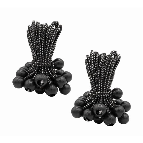 (50 Pcs) 6 Inch Ball Bungee Cords for Tarp Tie Down - Heavy Duty Canopy Bungee Loop Cords w/ Balls for Camping, Shelter,Cargo,Tent Poles (5 MM Thick)