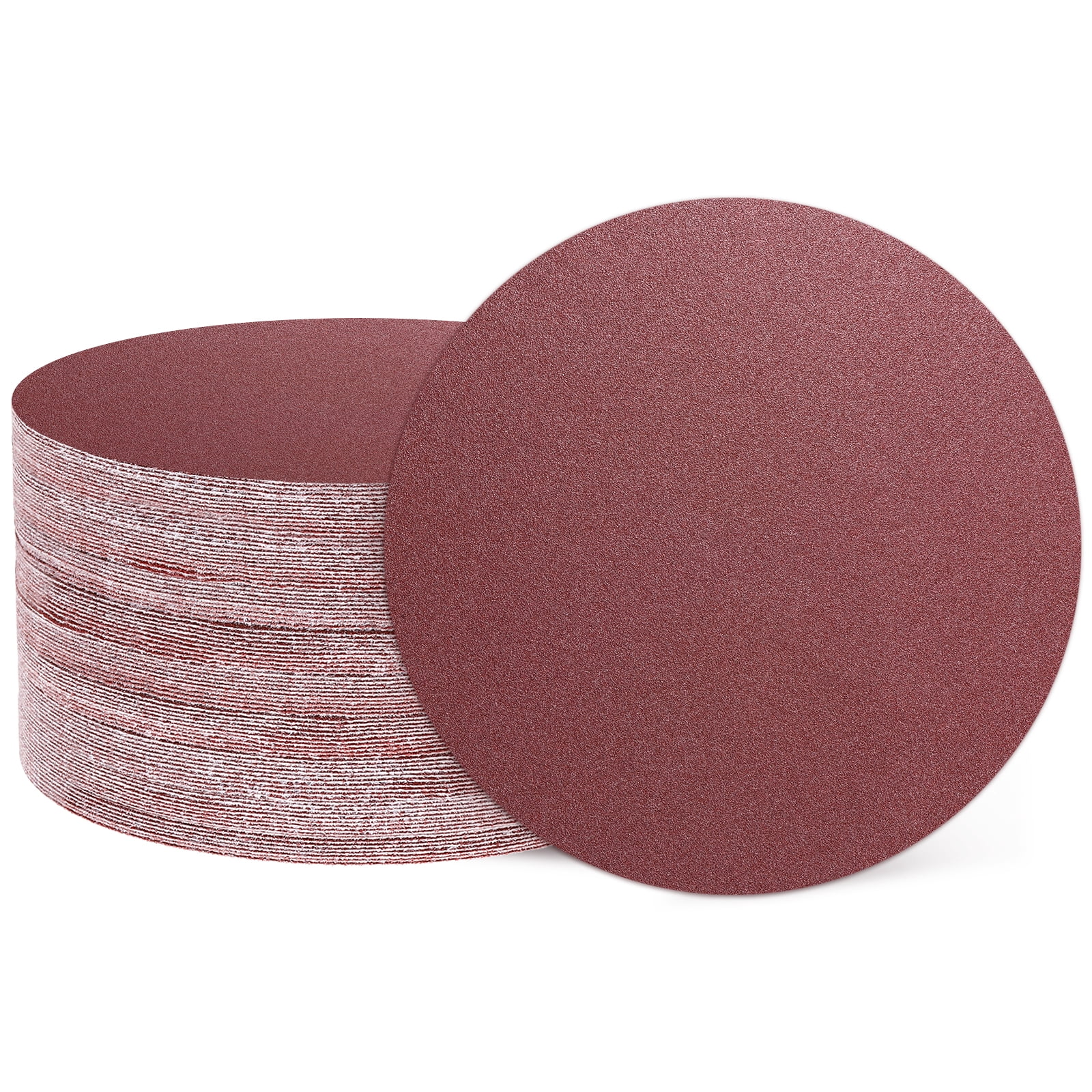 50 Pcs 6 Inch Sanding Disc 100 Grit Hook and Loop Sandpaper Random Orbital Sander Pads for Woodworking Automotive