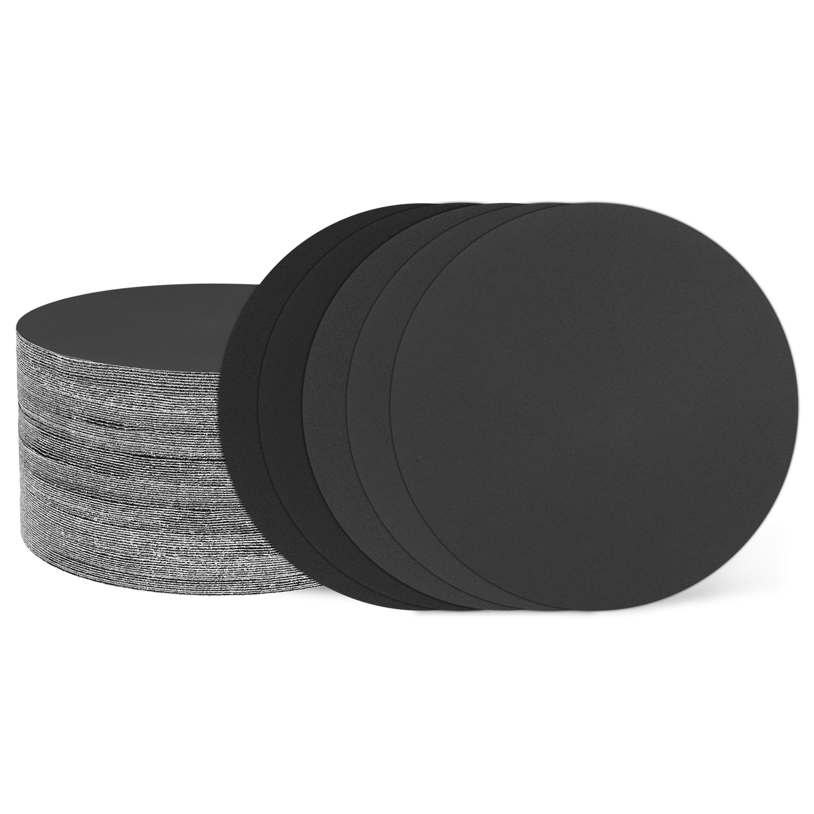 50 Pcs 6 Inch Sanding Disc 2000 Grit Hook and Loop Sandpaper Random Orbital Sander Pads for Woodworking Automotive Metal Polishing, Black