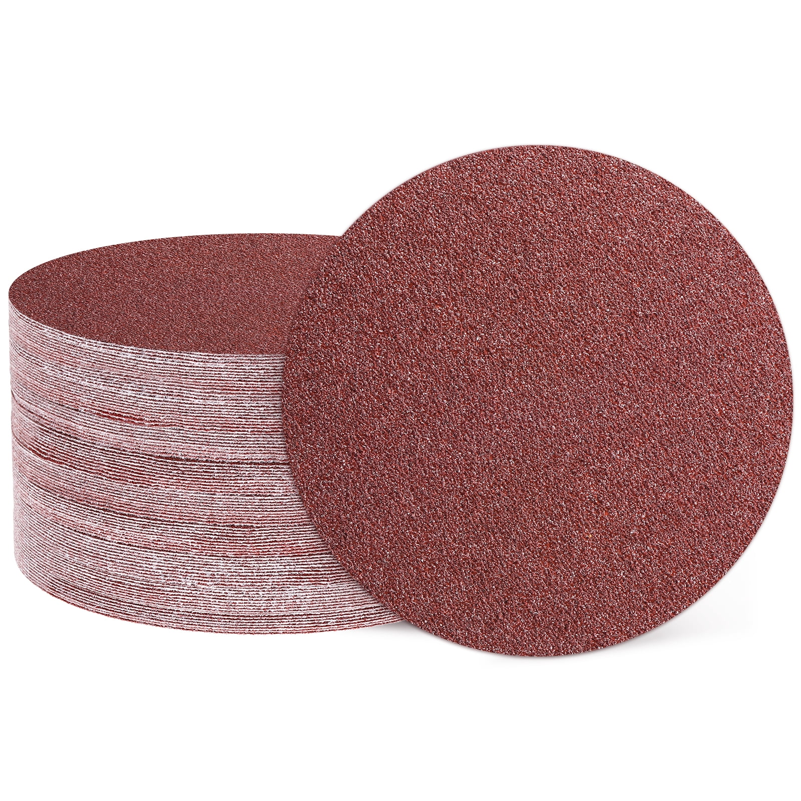 50 Pcs 6 Inch Sanding Disc 36 Grit Hook and Loop Sandpaper Random Orbital Sander Pads for Woodworking Automotive