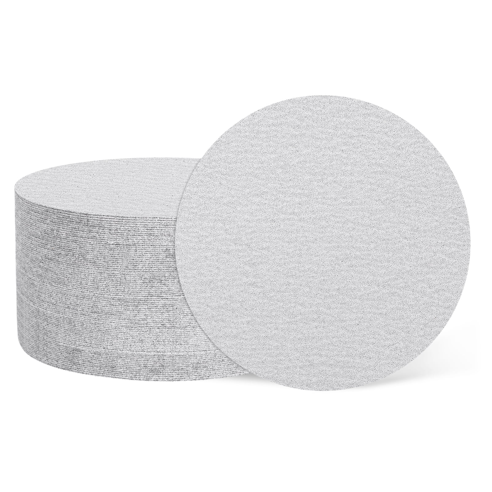 50 Pcs 6 Inch Sanding Disc 80 Grit Hook and Loop Sandpaper Random Orbital Sander Pads for Woodworking Automotive Metal Polishing, White