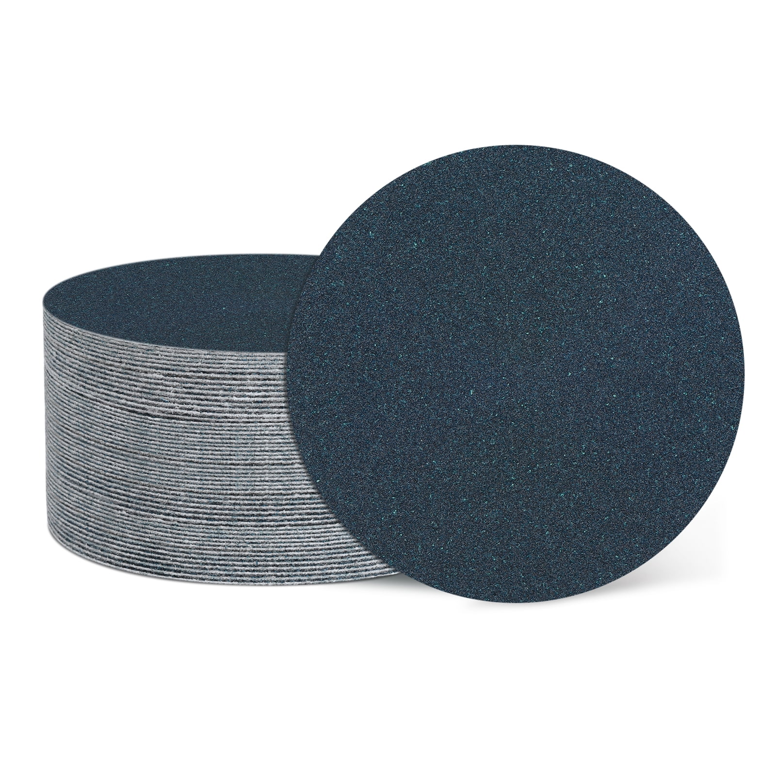 50 Pcs 6 Inch Sanding Disc 80 Grit Hook and Loop Sandpaper Random Orbital Sander Pads for Woodworking, Metal, Stone Grinding and Polishing, Blue