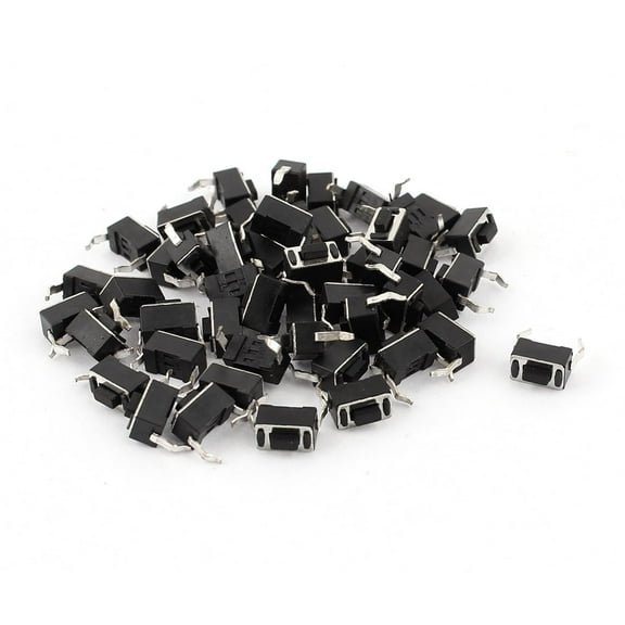 50 Pcs 6x3.5x4.3mm 2 Terminal PCB Board Push Button Tact Switch