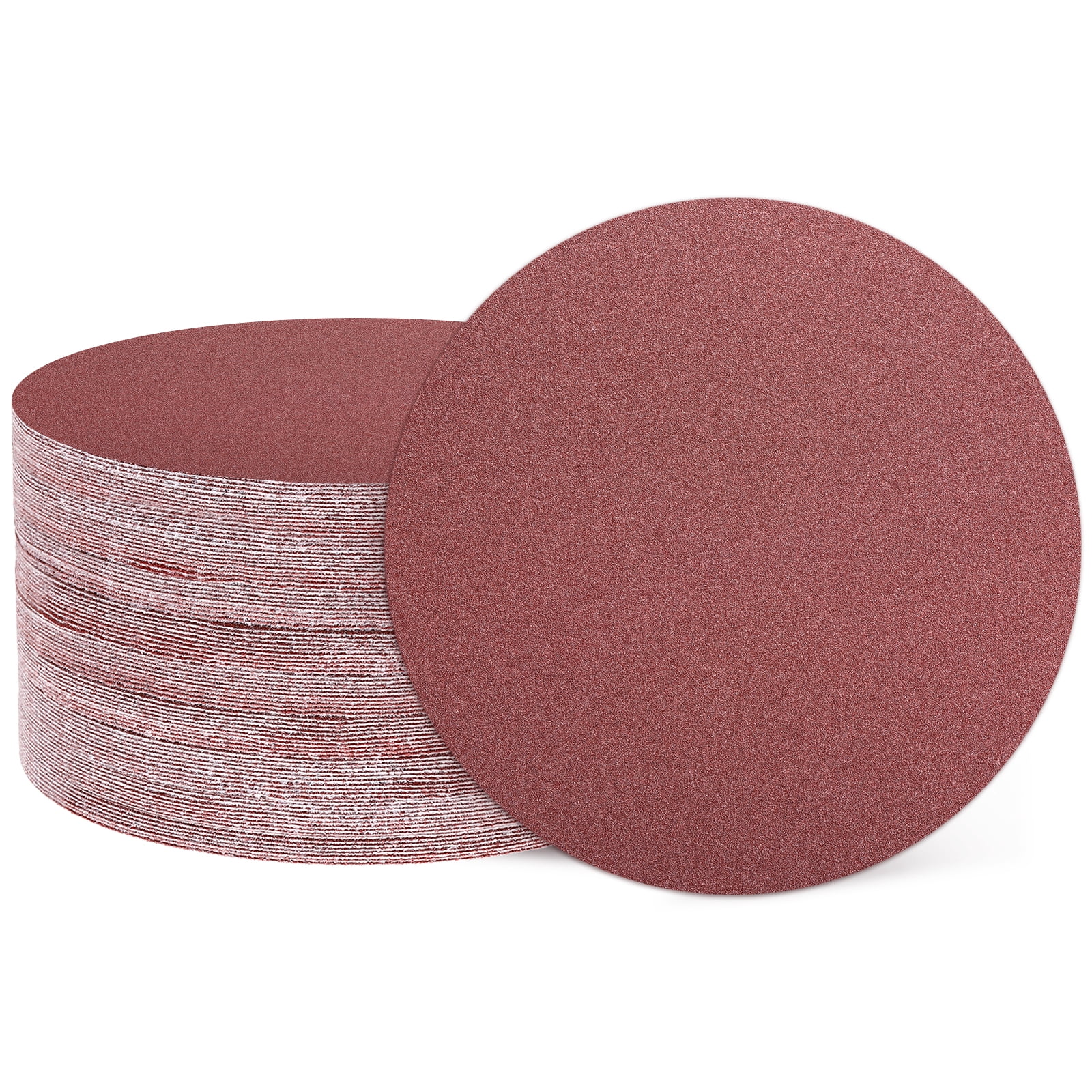 50 Pcs 7 Inch Sanding Disc 150 Grit Hook and Loop Sandpaper Random Orbital Sander Pads for Woodworking Automotive