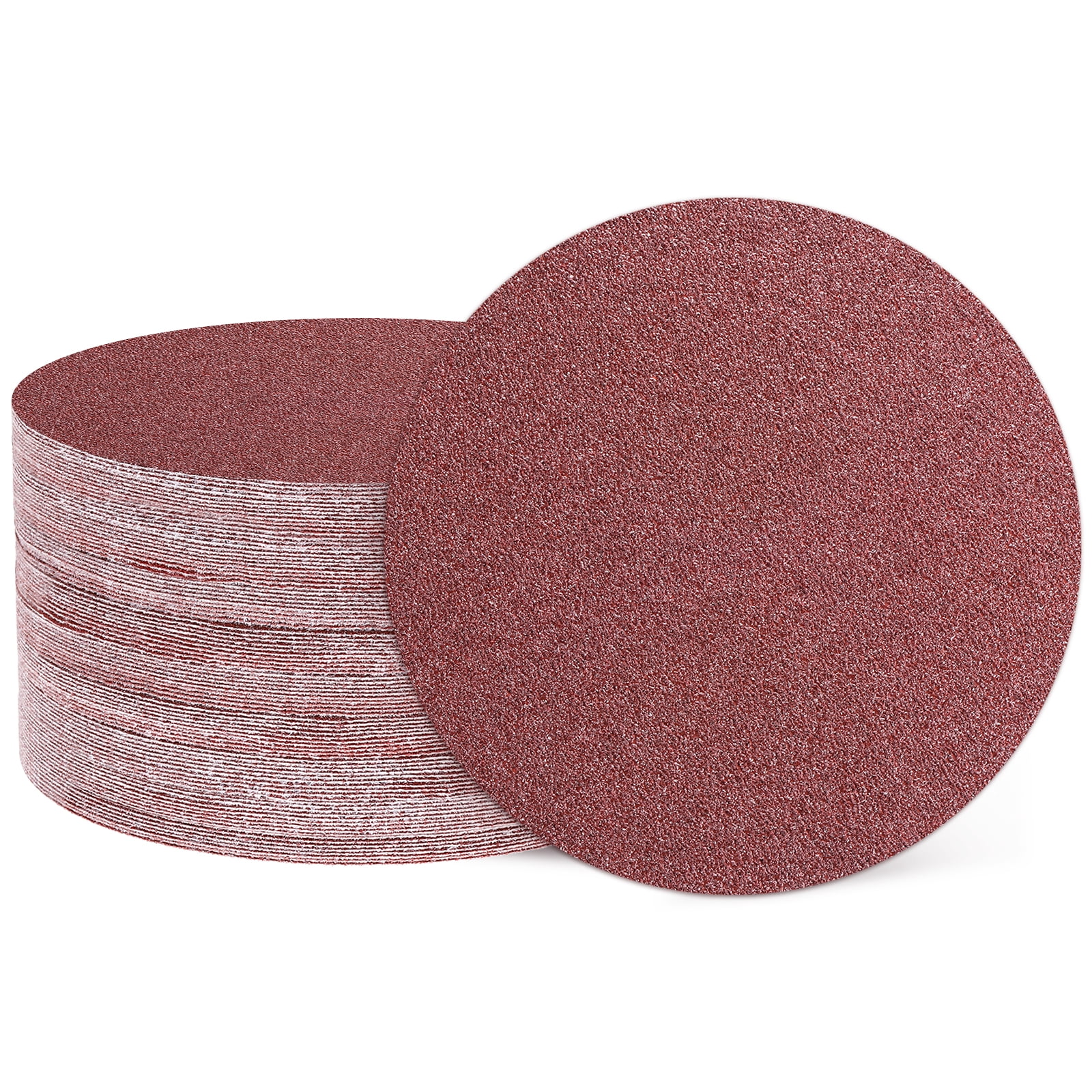 50 Pcs 7 Inch Sanding Disc 40 Grit Hook and Loop Sandpaper Random Orbital Sander Pads for Woodworking Automotive