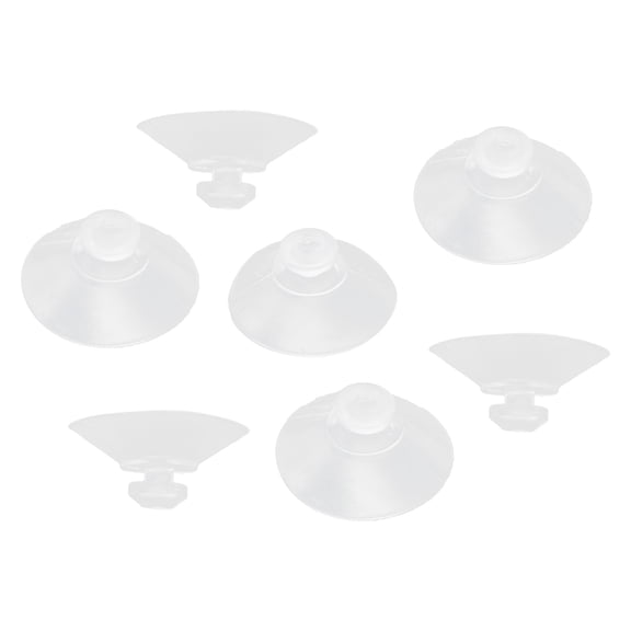 50 Pcs 7 Sizes PVC Plastic Sucker Clear Suction Cups Without Hooks Utility Sucker Pads for Decoration Glass Window Wall