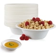 thumbnail image 1 of 50 Pcs 9oz Disposable Paper Bowls - Natural Compostable White Heavy-Duty Bagasse for Parties,Catering and Everyday Use, 1 of 2