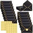 thumbnail image 1 of 50 Pcs A7 s 5 x 7 Card s V Flap Mailer with Gold Border for Office Wedding Invitation Cards Graduation Baby Shower Greeting Cards(Black), 1 of 4
