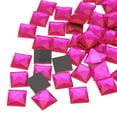 thumbnail image 1 of 50 Pcs Acrylic Flat Back Rhinestones 12mm Square Artificial Gemstone for Crafts Costume Jewelry Making Rose Red, 1 of 7