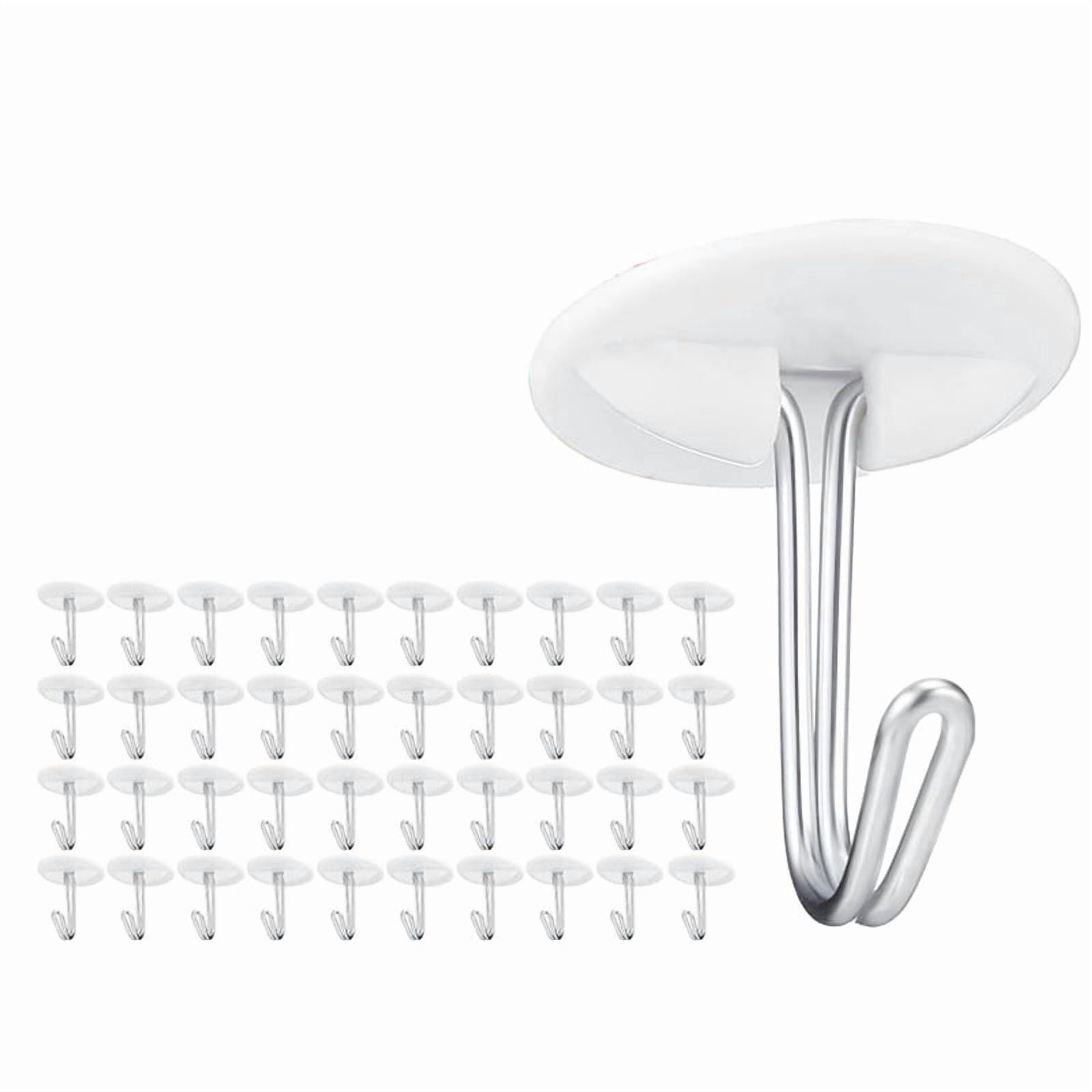 50-Pack Magnetic Ceiling Hooks – Mini Adhesive Magnets For Balloons, Party Decor, Classrooms – White, No-Damage Installation
