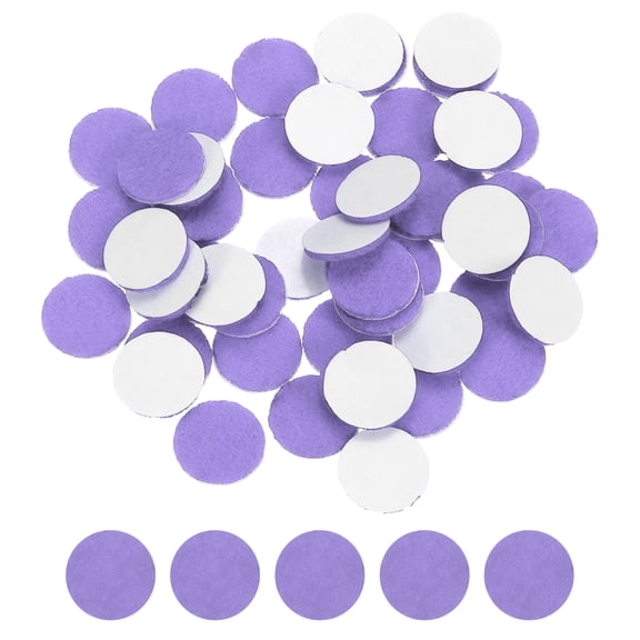 50 Pcs Adhesive Felt Circles, 1/2" Round Non-Woven Felt Pads Stickers, Light Purple