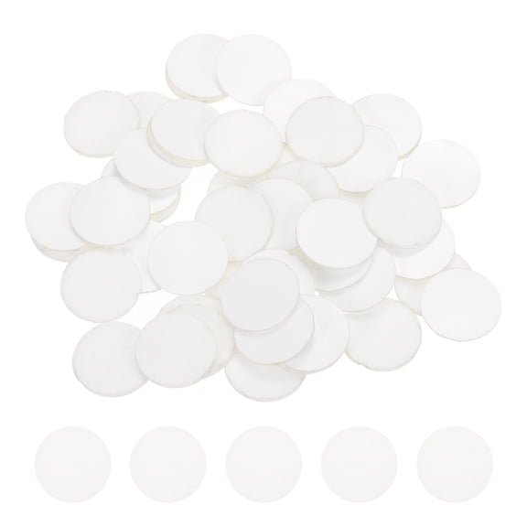 50 Pcs Adhesive Felt Circles, 3/4" Round Non-Woven Felt Pads Stickers, White