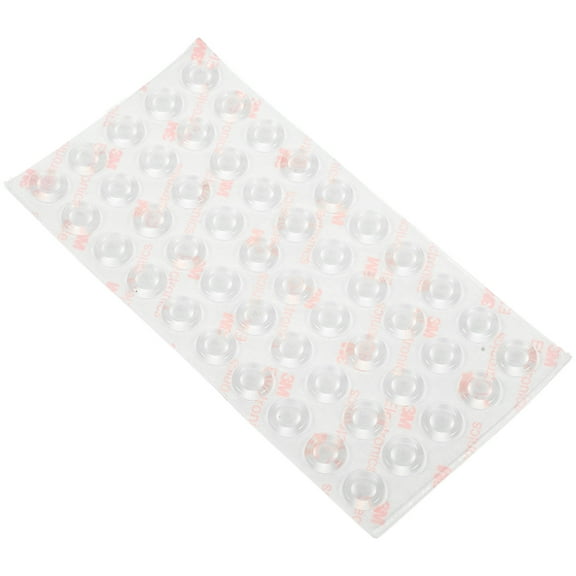 Silicone Adhesive Door Bumpers for Cabinet Doors and Furniture Protection White 50pcs
