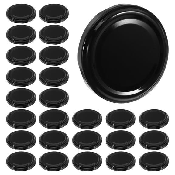 50 Pcs Airtight Metal Jar Lids with Leakproof Seal, Plaid Design, Jar Covers for Home Canning and Storage