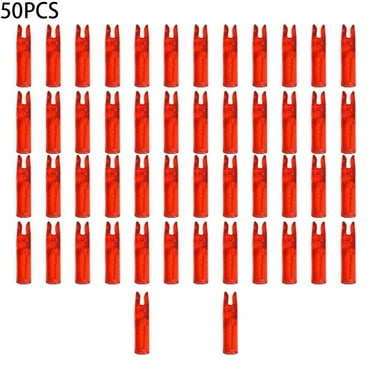 50 Pcs Arrow Nocks Insert Tips ID6.2mm Arrow Shaft Tails Plastic Bow DIY