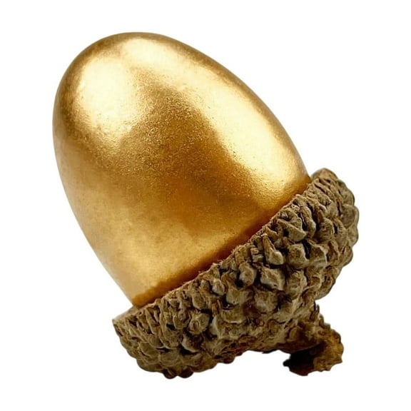 50 Pcs Artificial Gold Acorns with Natural Cap Fake Fall Table Scatter for Christmas Thanksgiving Home Kitchen Decor