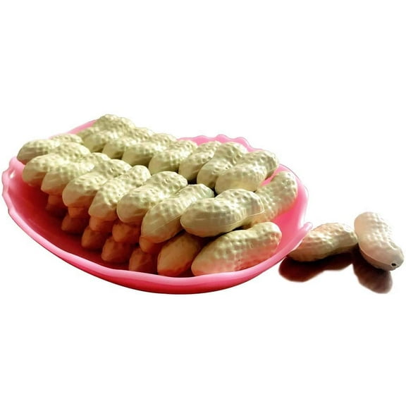 50 Pcs Artificial Peanuts Simulation Nuts Fake Food Home Decorations Plastic Peanuts Decorative Photography Props