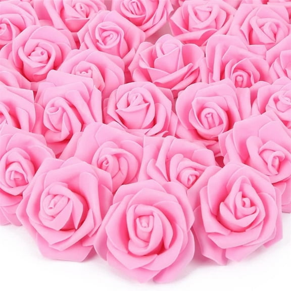 50 Pcs Artificial Rose Flower Heads Real Looking Foam Fake Roses for DIY Wedding Baby Shower Centerpieces Arrangements Party