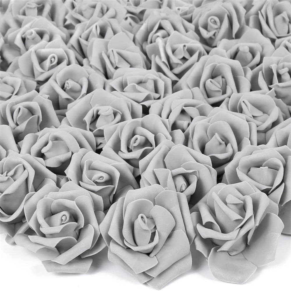 50 Pcs Artificial Rose Flower Heads Real Looking Foam Fake Roses for ...