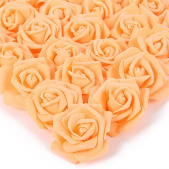 50 Pcs Artificial Rose Flower Heads Real Looking Foam Fake Roses for DIY Wedding Baby Shower Centerpieces Arrangements Party