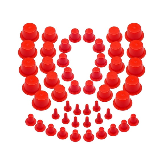 50 Pcs Automotive Cap Plugs Kit 0.11-0.53in Durable Plastic Sealing Solution