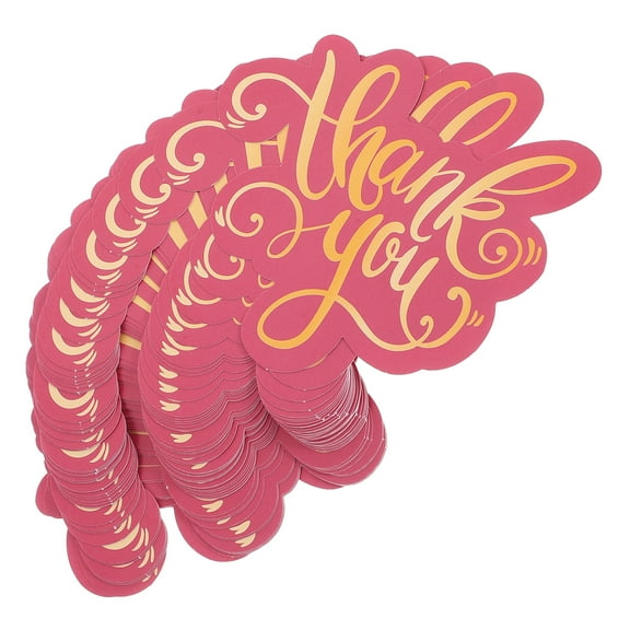 50 Pcs Baby Shower Thank You Cards Handheld Fans Male Business Rosy