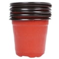 thumbnail image 1 of BESTOYARD 50Pcs Red Plastic Basin Flower Pot for Decorative Use Suitable for Succulents and Small Plants, 1 of 5