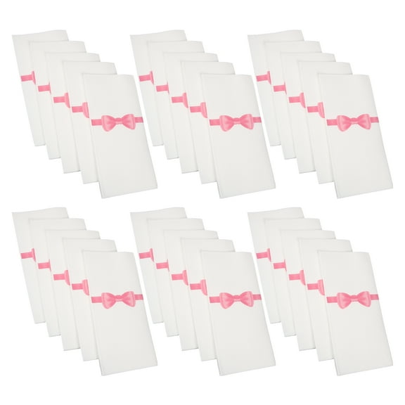 50 Pcs Bathroom Paper Towels Cutter Fork Wrapping Napkin Pink