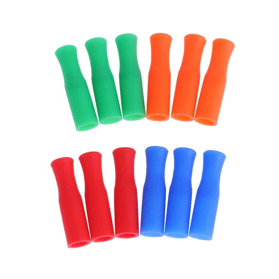 NIAIZEK Caps For Straws Reusable Silicone Tips Assorted Color 50Pcs