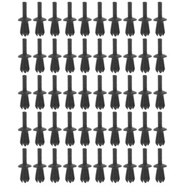 10-Pack Black Push-Type Fastener Rivet Retainer Clips - 52161-02020 Style