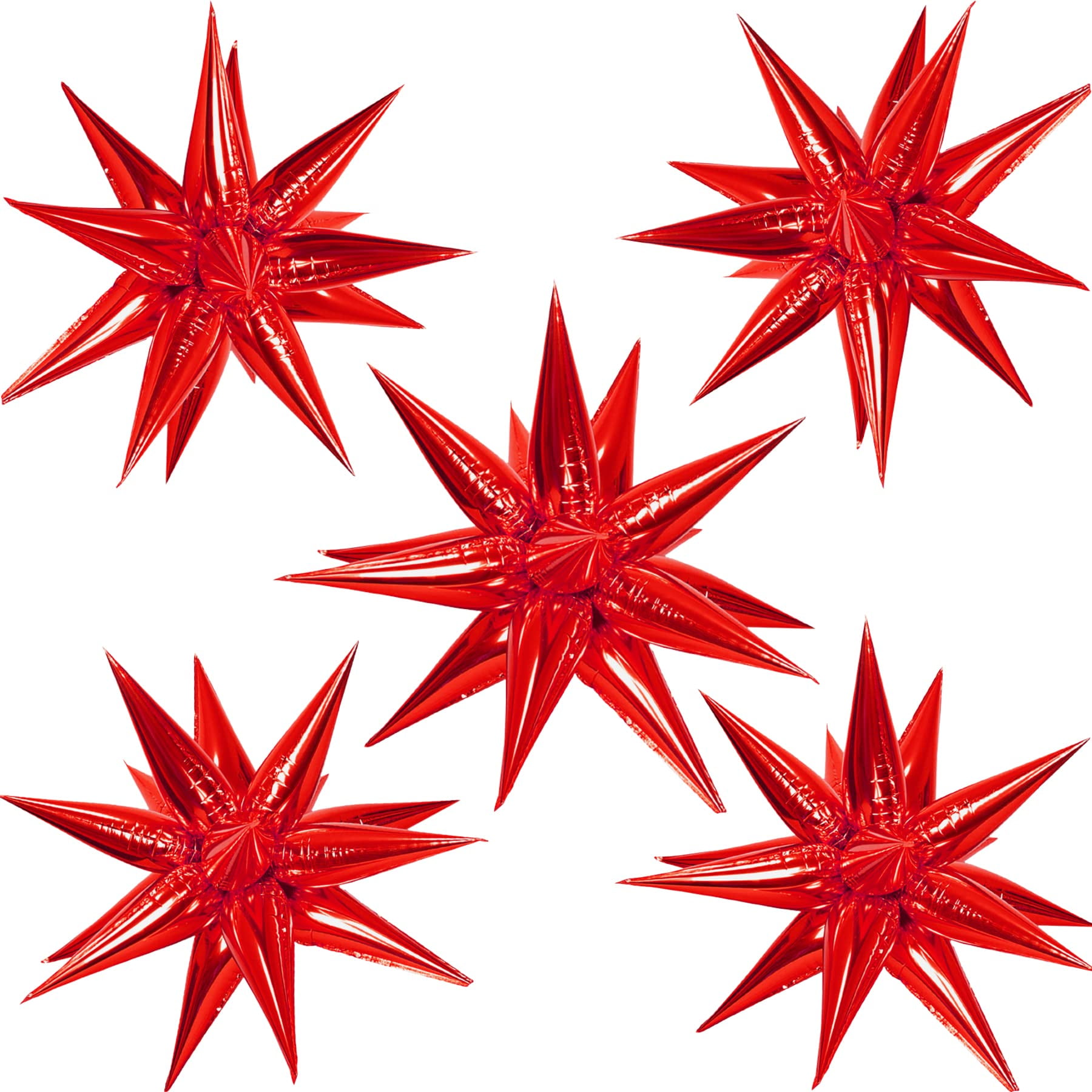 50 Pcs Black Mylar Starburst Balloons, Explosion Star Foil Balloons, 12 ...