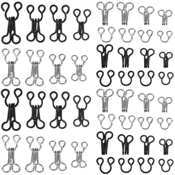 50 Pcs Bra Hooks Clothing Closures Clasp Sewing Hooks Eye Sewing Closure Bra Connector Buckle